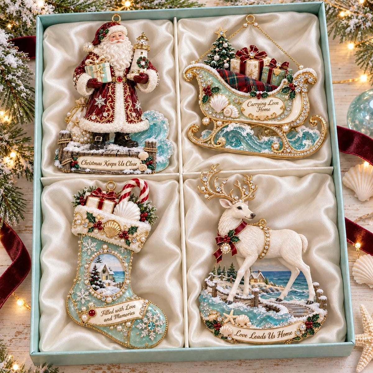 ππ Seaside Christmas Keepsake Ornaments β 8 Elegant Coastal Holiday Designs