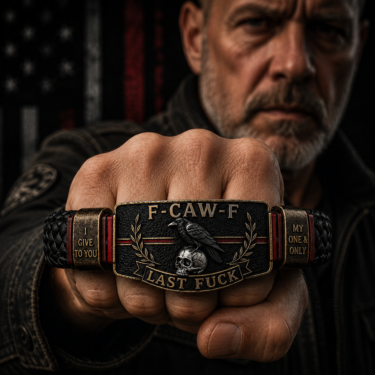 🏆Last Day Promo: 49% OFF -💀 F-CAW-F “Last F***” Dark Humor Bracelet🖤