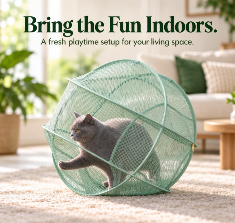 πNew Portable 360Β° Cat Playpen β Their Safe Little Space Anywhere