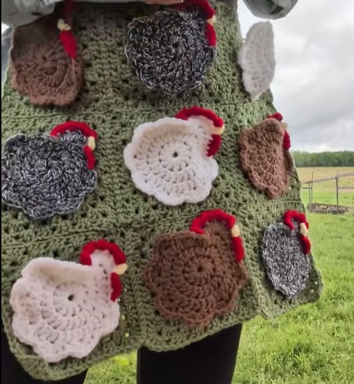 šHandmade Crochet Chicken Egg Collecting Apronš„šBuy 2 FREE SHIPPING
