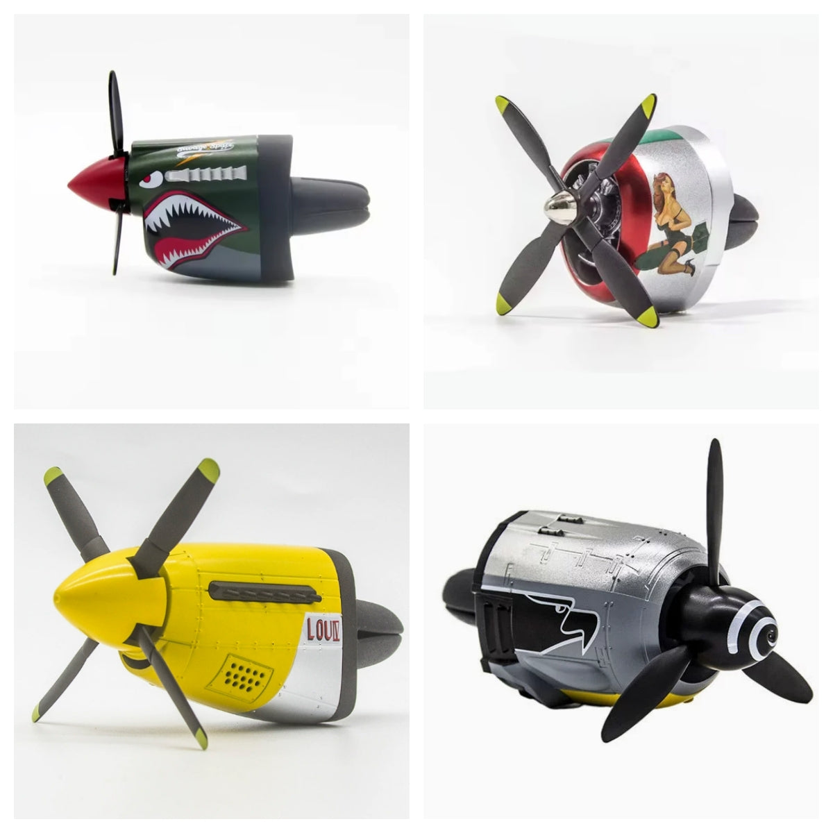 Vintage Aircraft Propeller Car Air Freshener – Airflow-Powered Aromatherapy Ornament