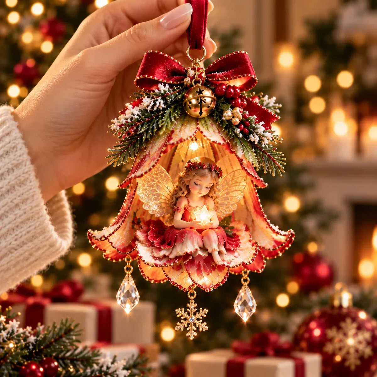 π§β¨ Glowing Fairy Blossom Bell Ornaments β 7 Magical Floral Christmas Designs