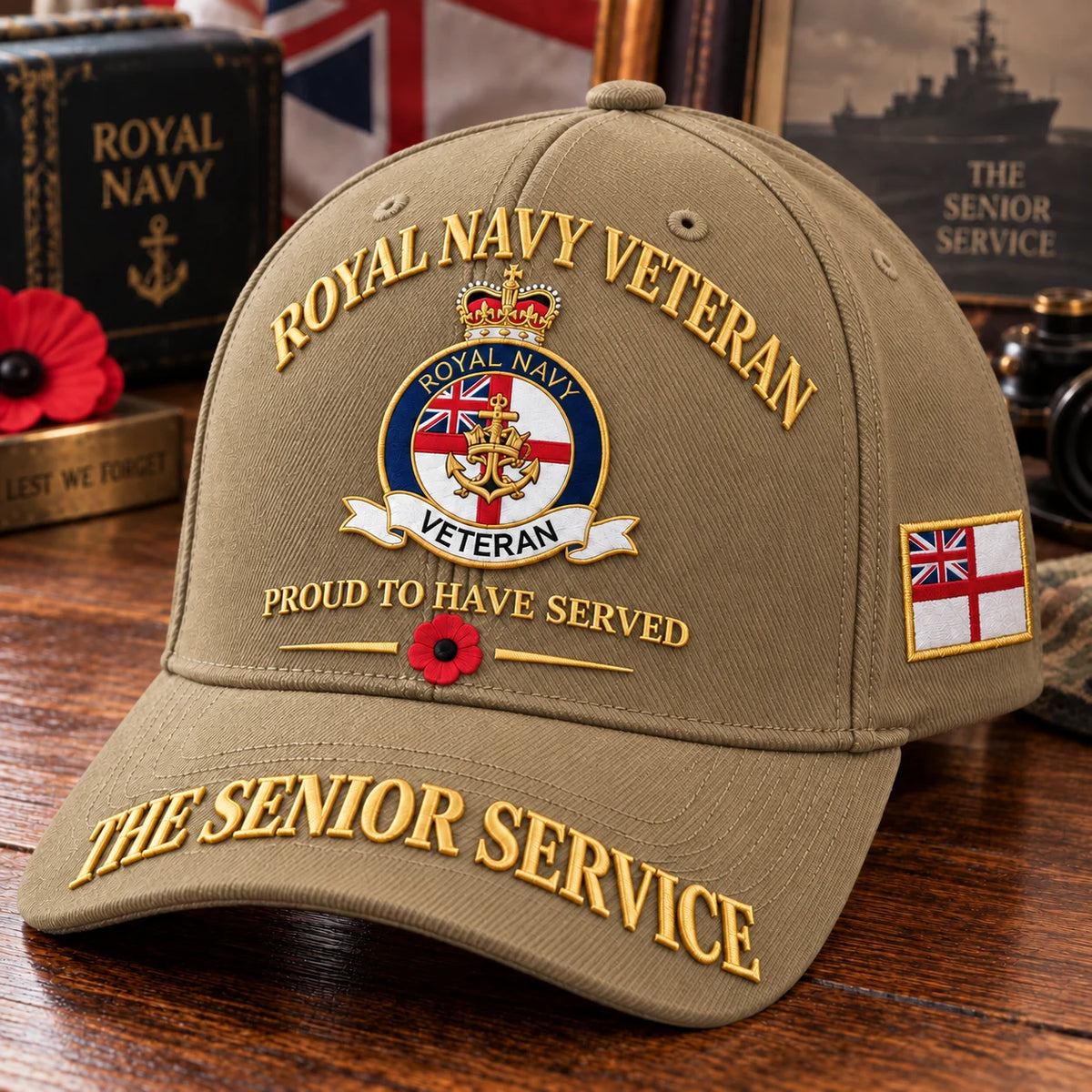 🇬🇧⚓ Proud British Naval Veteran Cap – A Timeless Tribute to Service, Shipmates & Lifelong Pride