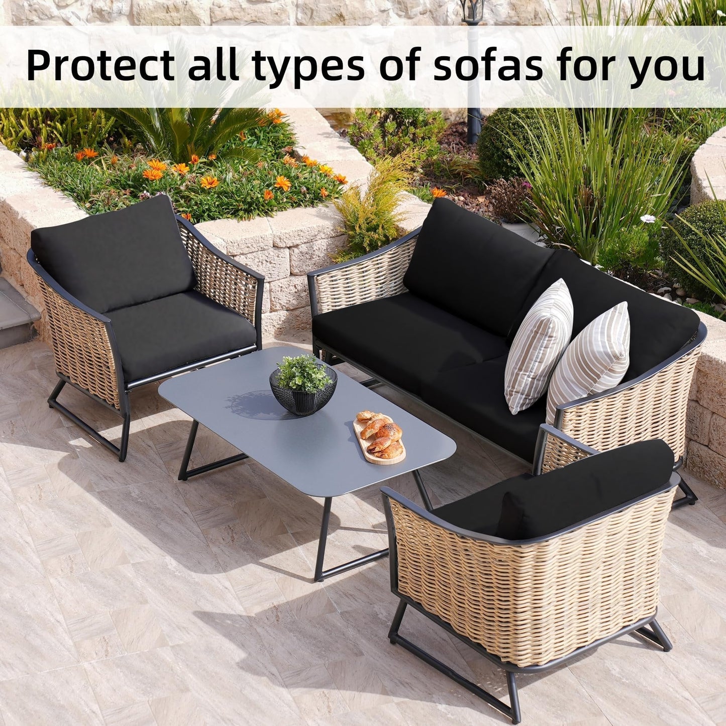 πͺ Stretch Sofa Cushion Covers Set (4 / 8 / 12 PCS)