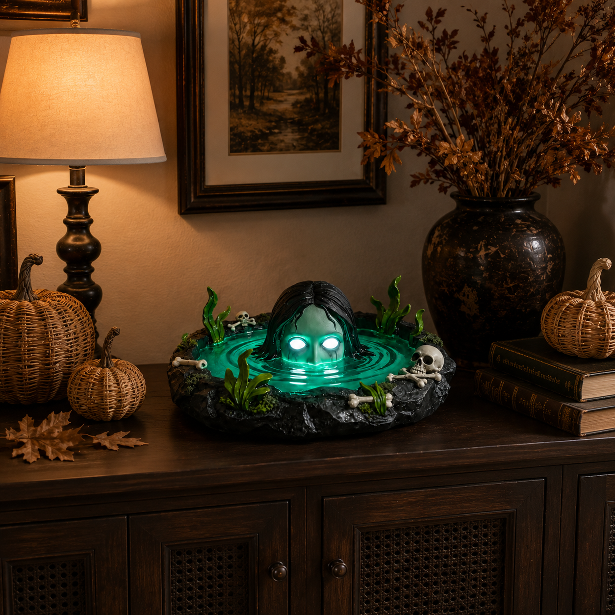 👁️✨ Lighted Swamp Spirit Decor