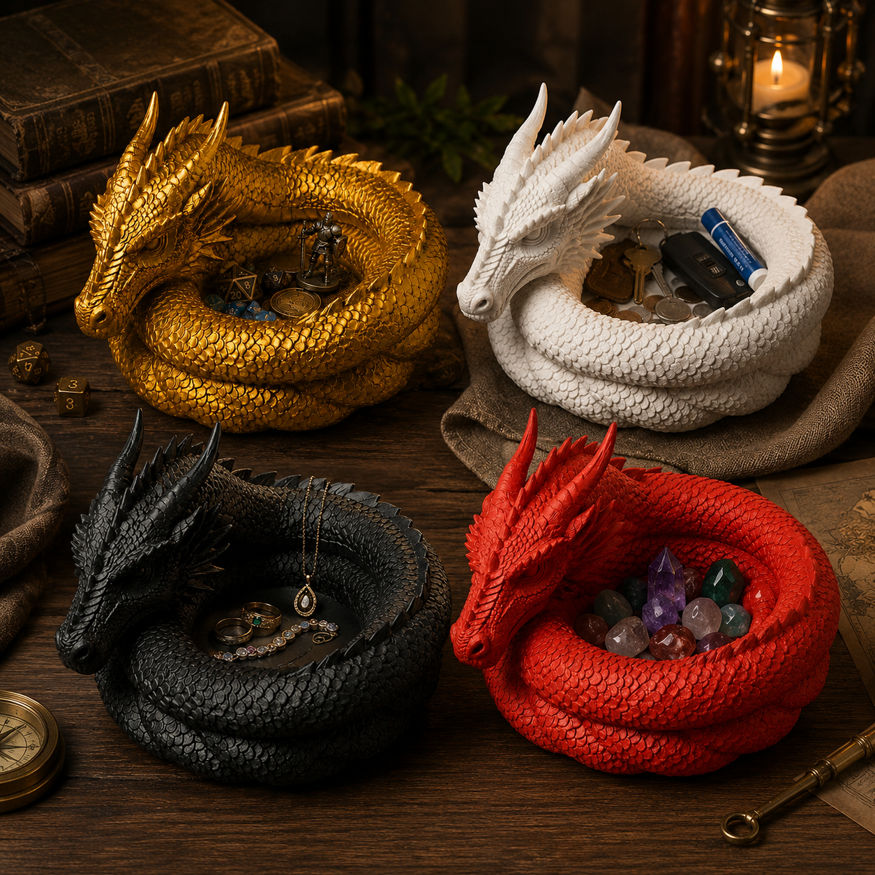 š„LAST DAY 50% OFF - š Hand-Painted Dragon Catchall Bowl | Limited Fantasy Decor āØ