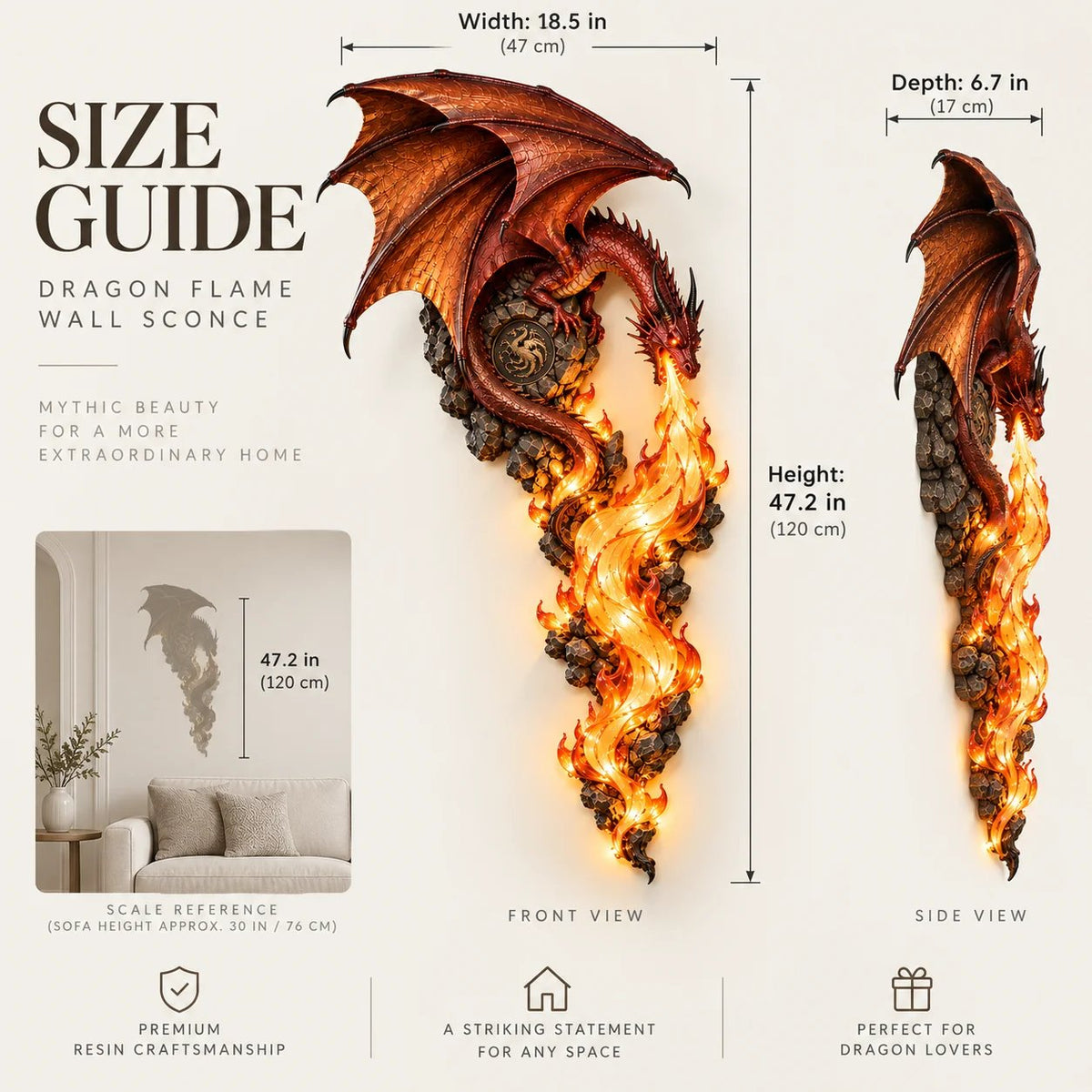 🐉 Dragonfire Guardian™ Wall Sconce – A Legendary Flame Awakens On Your Wall 🔥
