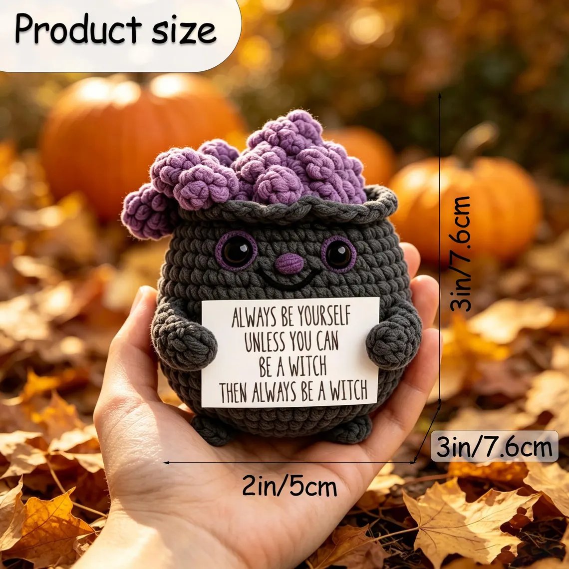 👻🖤Halloween Buddy – Handmade Crochet Encouragement Gift That Brings Smiles All Season🎁