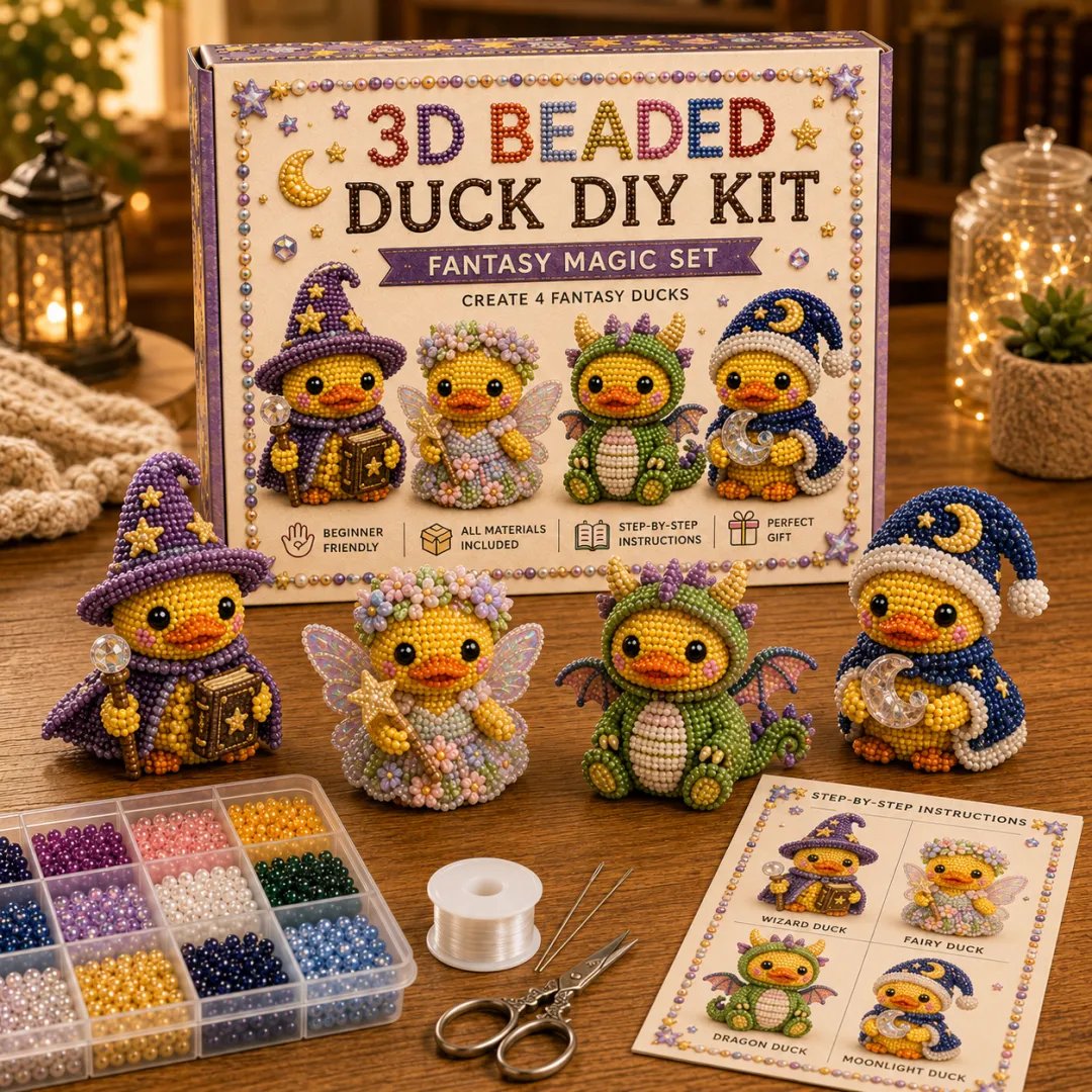 🔥HOT SALE 49% OFF - 🐤✨ 3D Beaded Duck DIY Kit Collection