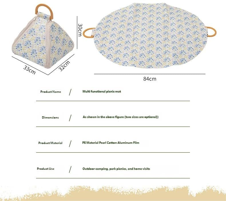 πΏ Foldable Waterproof Picnic Blanket with Carry Handle β Thick Padded Outdoor Mat for Beach, Camping & Travel