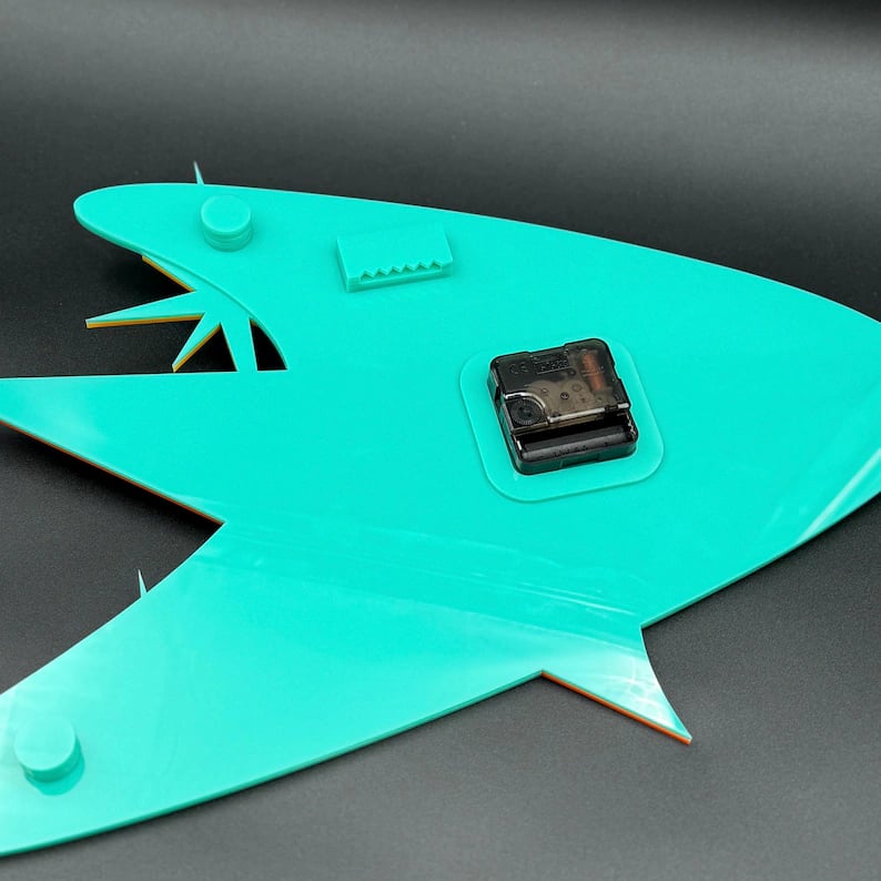 🕰️✨ Mid Century Modern Atomic Time Retro Boomerang Wall Clock