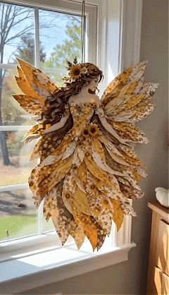 đ§ââī¸đ¸ Premium Fairy Patchwork DIY Kit | High-Quality Layered Fabric with Floral Wings DIY Handmade Fantasy Wall Decor â¨
