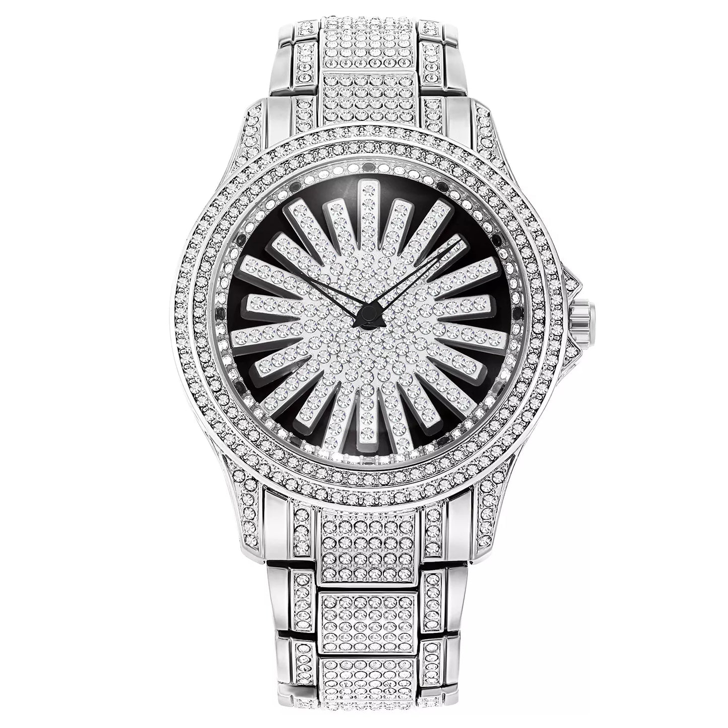 💎⌚ Luxury Men's Rotating Dial Watch – Shine Brighter, Stand Out Bolder