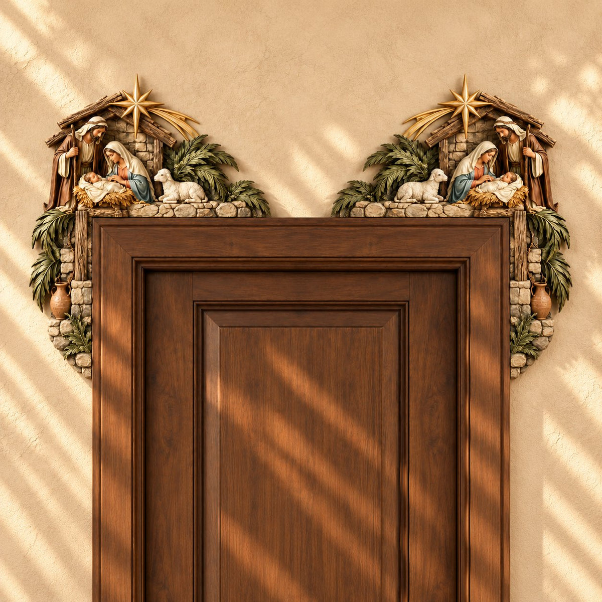 🎄 Christmas Nativity Door Frame Corner Decor — A Meaningful Holiday Accent ✨