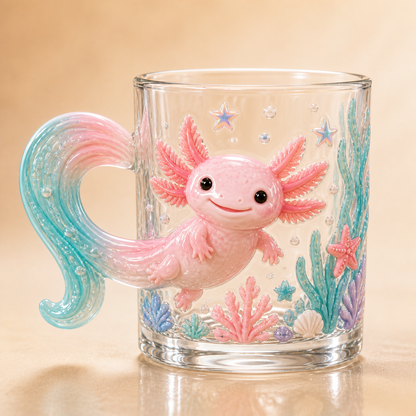 3D Animal Tail Glass Mug
