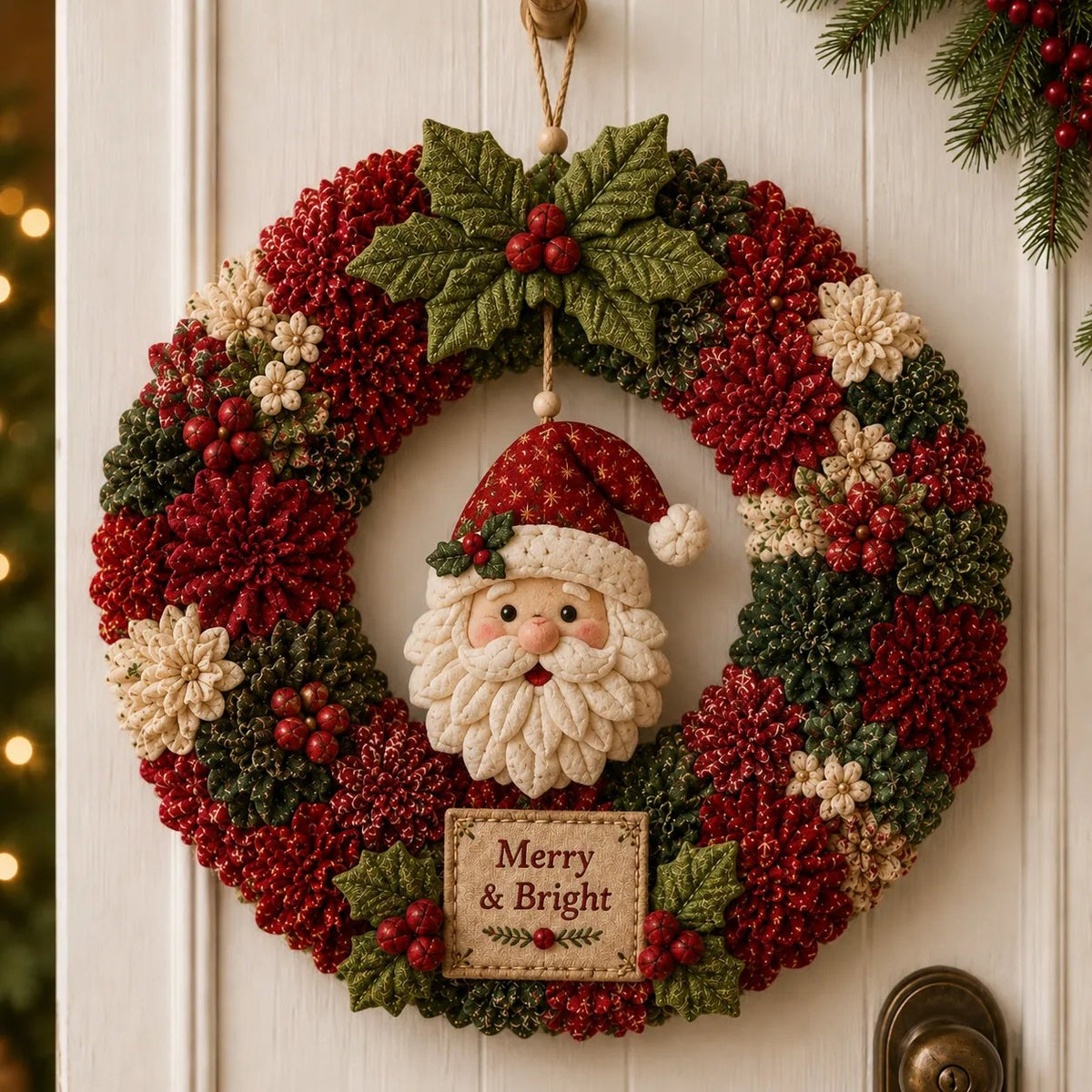 Make A Christmas Wreath You'll Be Proud To Display ❤️ 3D Fabric Poke DIY Kit With Tutorial & Guide Included