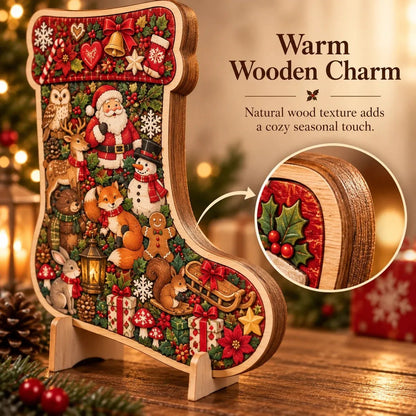 Wooden Christmas Puzzle with Stand — 8 Festive Designs to Build & Display