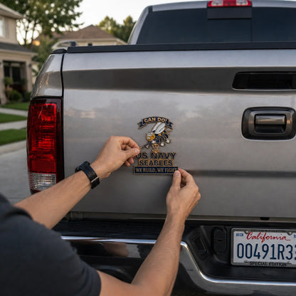⚓Last Day Promo: 49% OFF - 🐝US Navy Seabees Can Do! Car Emblem Metal Badge