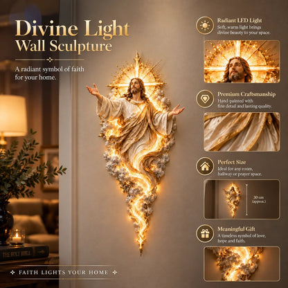 Light of the World Jesus Wall Sculpture – A Radiant Symbol of Faith for the Home✝️