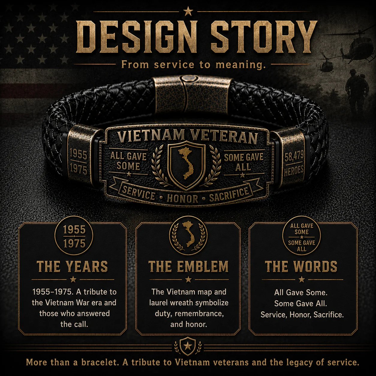 🎖️Vietnam Veteran Honor Bracelet