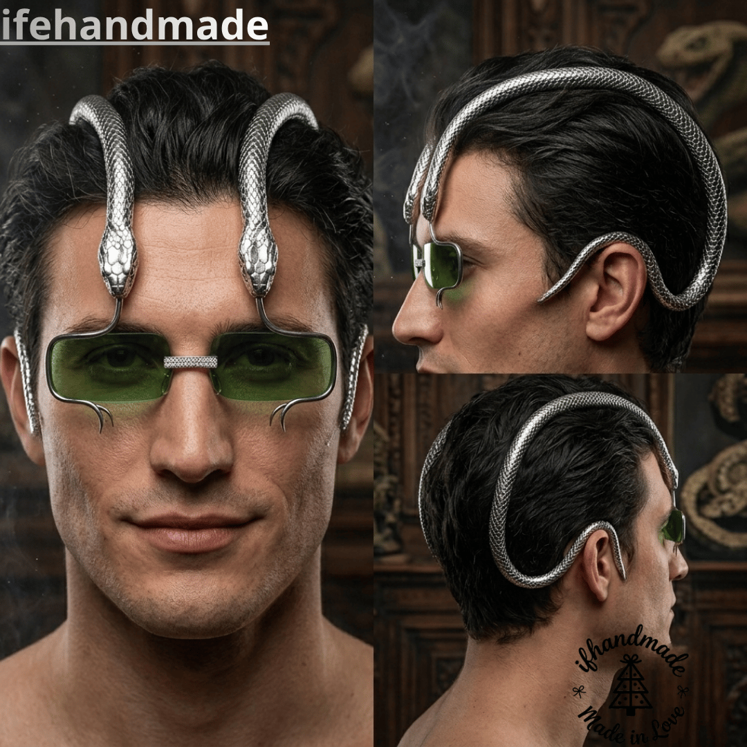 Snake Sunglasses with Green Lenses