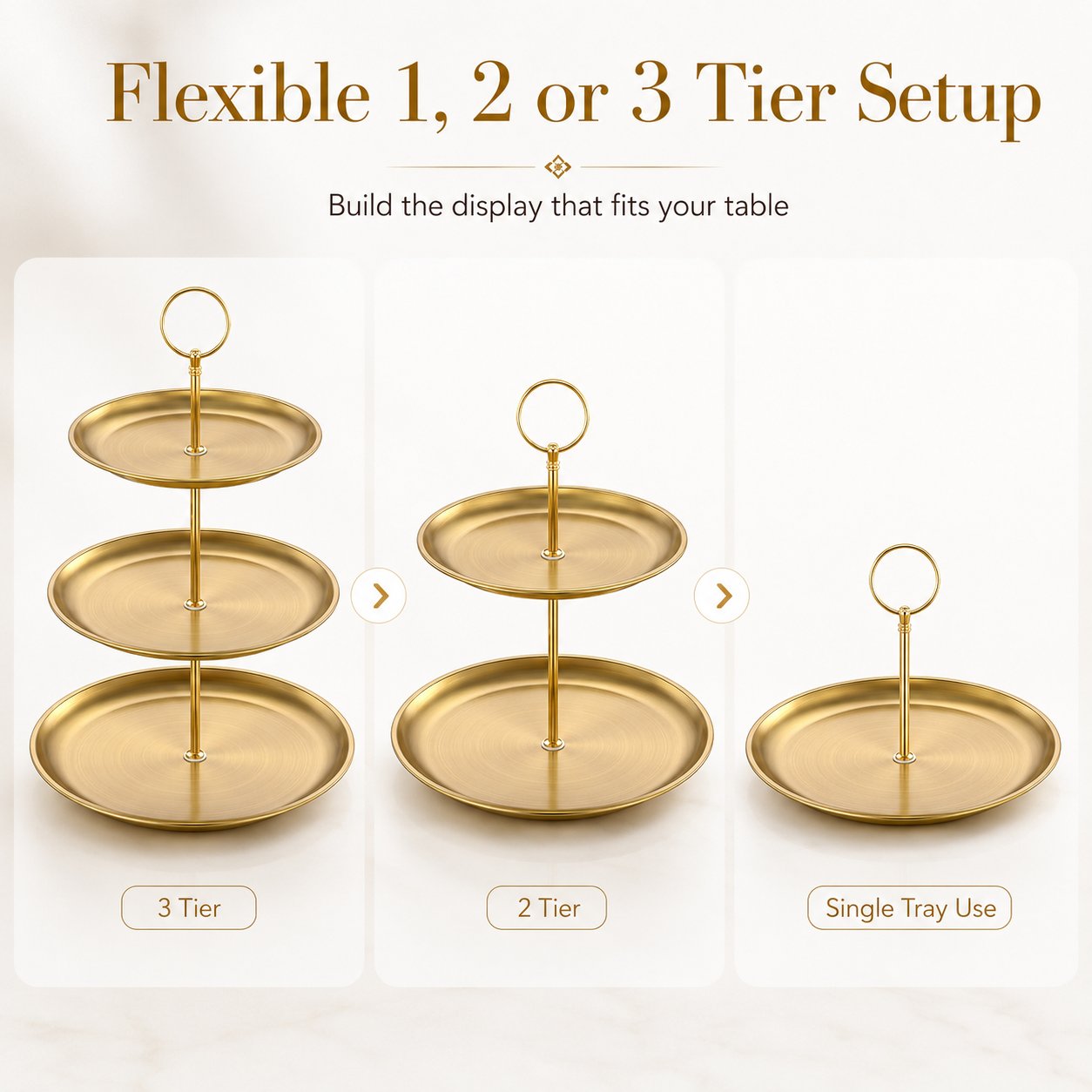 💛 Elegant 3-Tier Gold Dessert Stand – Turn Every Celebration Into Something Special