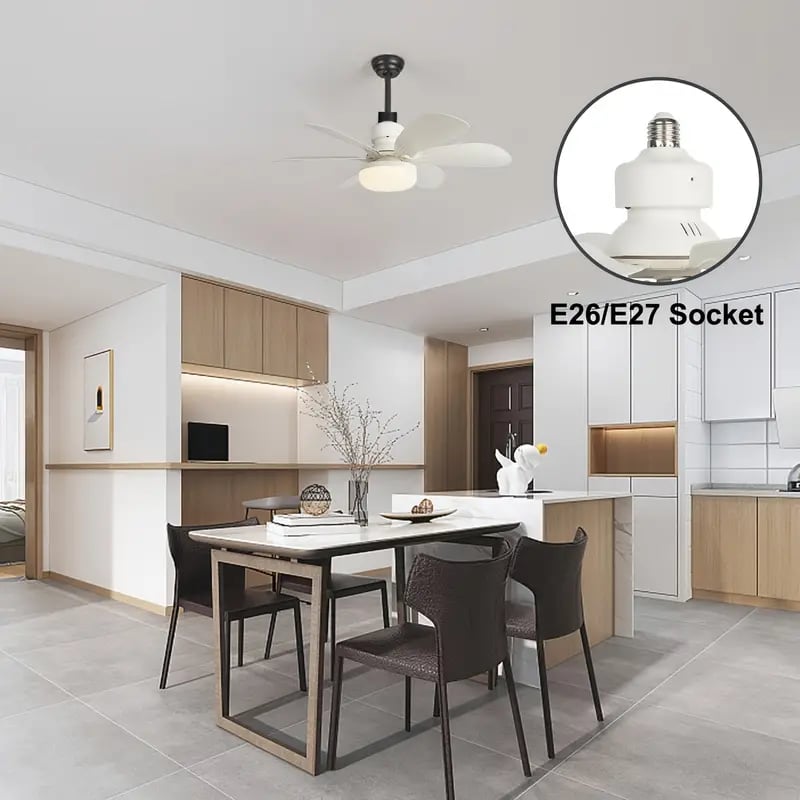⏳LIMITED TIME SALE 50% OFF🌀40W LED Ceiling Fan Light – 20.5” Ultra-Quiet with Remote 🎯 | E27 + FREE B22 Adapter 🔌 | For Bedroom 😴, Kitchen 👩‍🍳 & Garage 🛠️ – UK Ready! 🇬🇧
