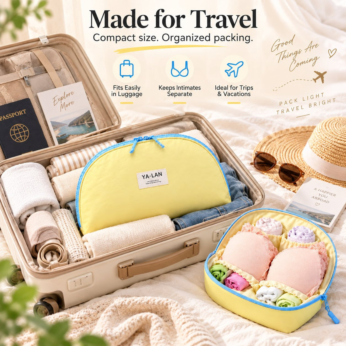 🧳 3-in-1 Travel Underwear Storage Bag