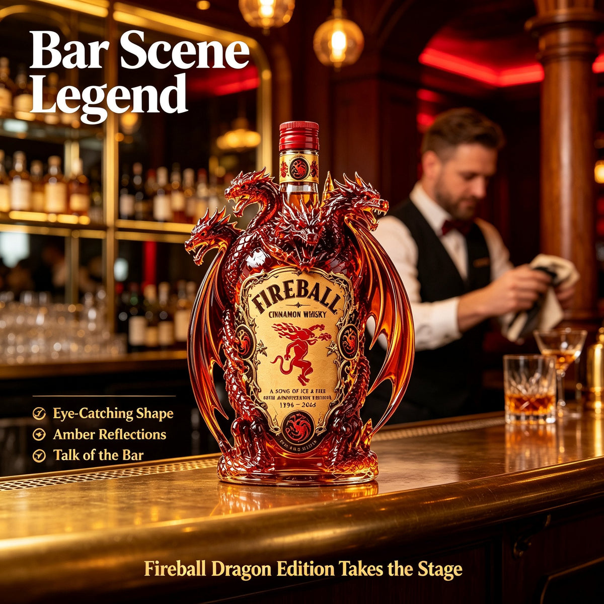 🐉 Legendary Dragon Bar Decanter – Sculpted Collector Bottle for Home Bar & Gifting🔥