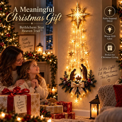 ✝️✝️ Bethlehem Star of Faith™ – Lighted Nativity Wall Decor
