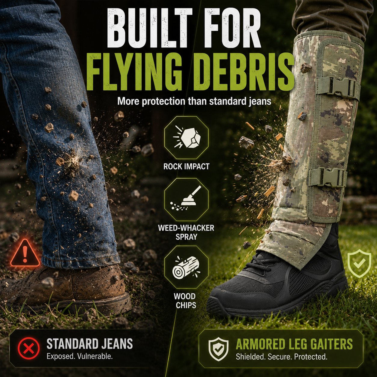 🦾Heavy-Duty Armored Leg Gaiters & Gardening Shin Guards