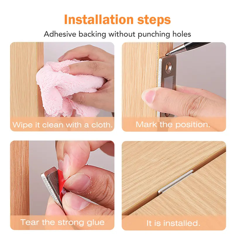 🚪🧲5 Counts Cabinet Magnetic Catch without Punching, Versatile for Cabinets, Drawers & Windows