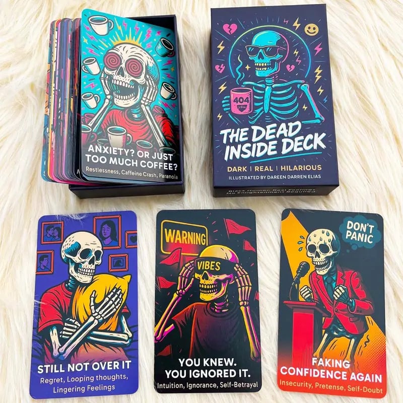💀The Dead Inside Deck — 54 Cards of Skeletal Divination for the Emotionally Unstable | Spiritually Exhausted & Humorfully Unhealed