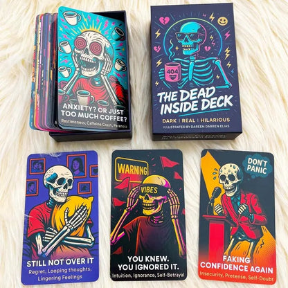 💀The Dead Inside Deck — 54 Cards of Skeletal Divination for the Emotionally Unstable | Spiritually Exhausted & Humorfully Unhealed