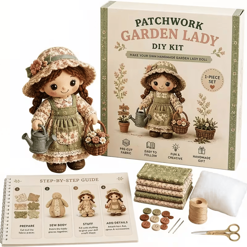 🎁Handmade Patchwork Doll DIY Kit🧵 – 💖Handmade Fun & Creativity