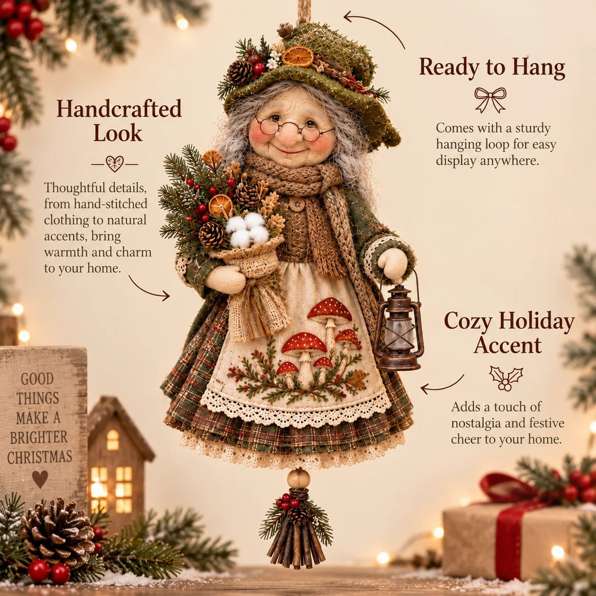 Handmade Good Luck Granny 🏠Chase Away Worries, Bring Home Warmth
