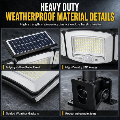 Solar 3-Head Motion Sensor Light