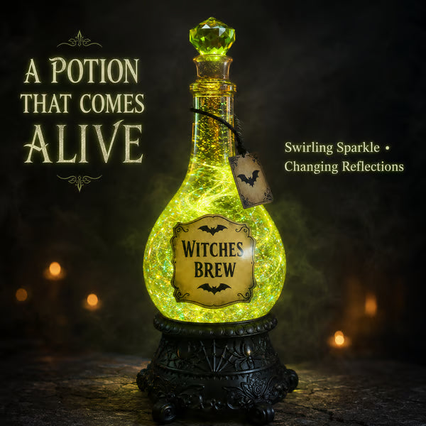 🧙💜Lighted Witches’ Brew Poison Bottle Glitter Globe(📦Buy 2 Free Shipping)