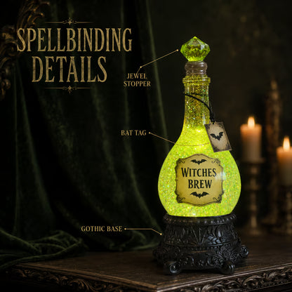🧙💜Lighted Witches’ Brew Poison Bottle Glitter Globe(📦Buy 2 Free Shipping)