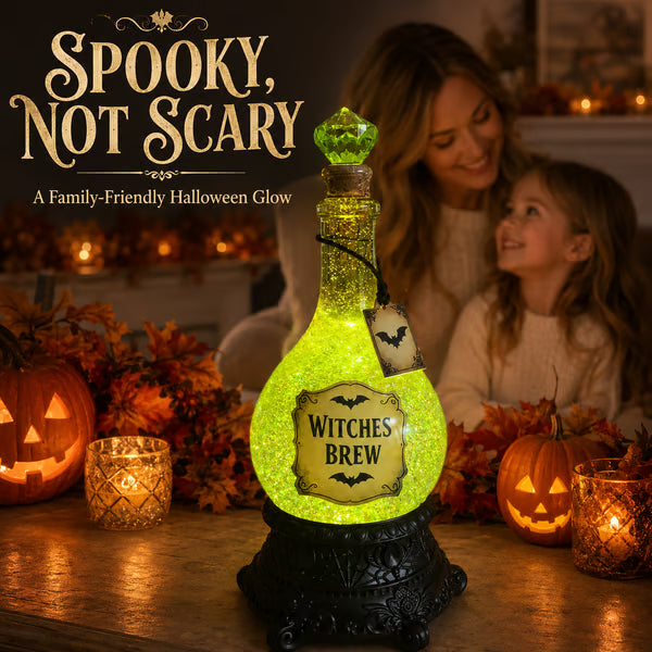 🧙💜Lighted Witches’ Brew Poison Bottle Glitter Globe(📦Buy 2 Free Shipping)