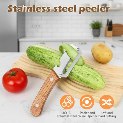 🥕🔥 Multifunctional Kitchen Vegetable Peeler – Stainless Steel Blade, Ergonomic Handle & Ideal for Fruits and Vegetables ✨