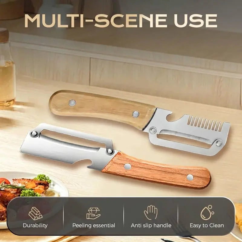 🥕🔥 Multifunctional Kitchen Vegetable Peeler – Stainless Steel Blade, Ergonomic Handle & Ideal for Fruits and Vegetables ✨