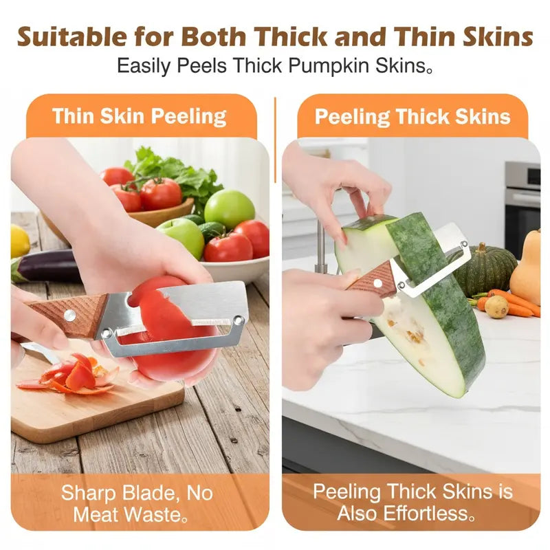 🥕🔥 Multifunctional Kitchen Vegetable Peeler – Stainless Steel Blade, Ergonomic Handle & Ideal for Fruits and Vegetables ✨