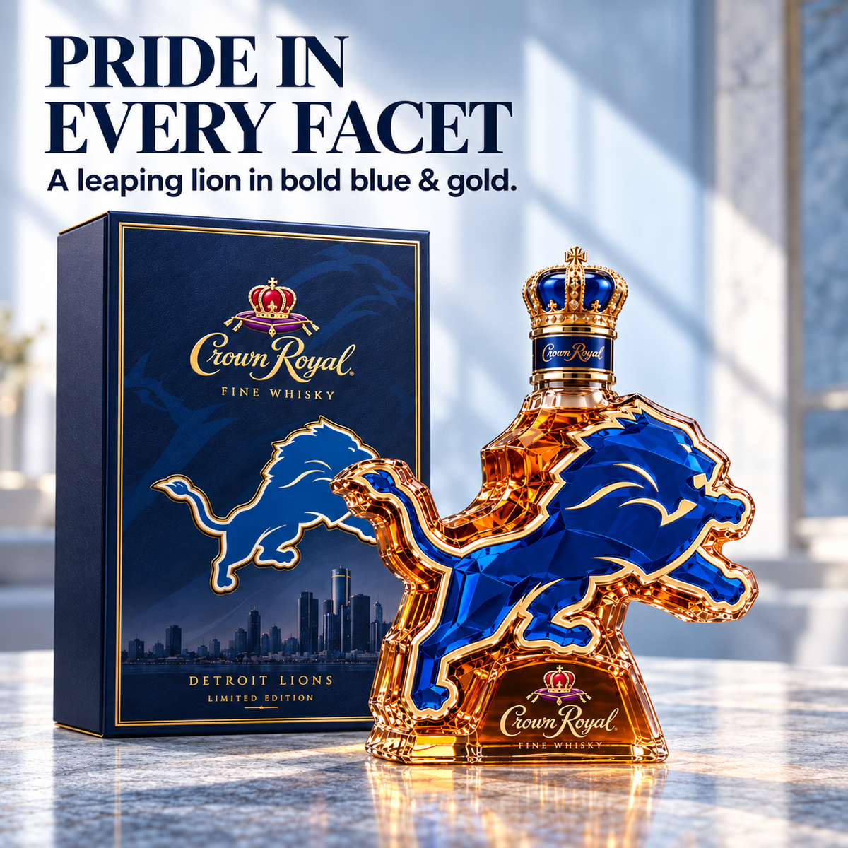 Crown Royal Lions Whiskey Bottle