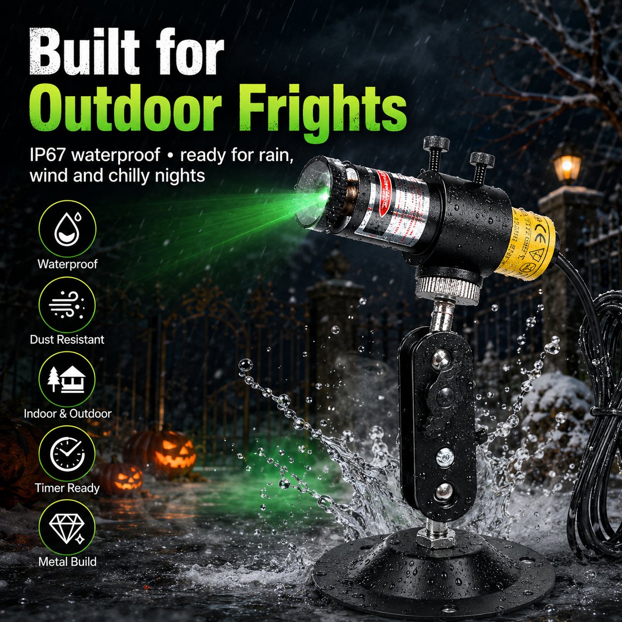 👻🟢 Halloween Green Laser Fog Projector – Create An Instant Haunted Swamp