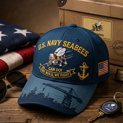 ⚓️🇺🇸 Last Day Promo: 69% OFF 🐝 US Navy Seabees "Can Do!" Tribute Cap