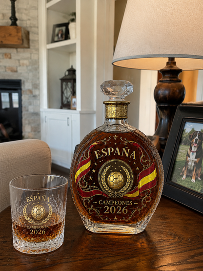 España 2026 Football Legacy Whiskey Decanter & Glass Set