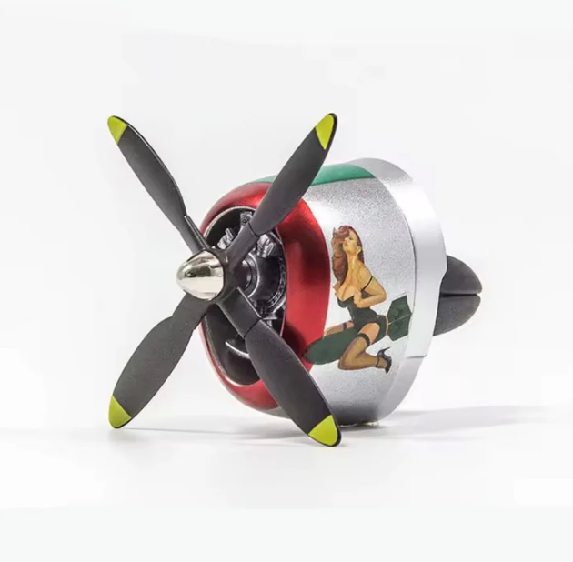 Vintage Aircraft Propeller Car Air Freshener – Airflow-Powered Aromatherapy Ornament