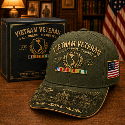 🎖️Vietnam Veteran United Services Tribute Cap – Honor, Service & Sacrifice 1955–1975