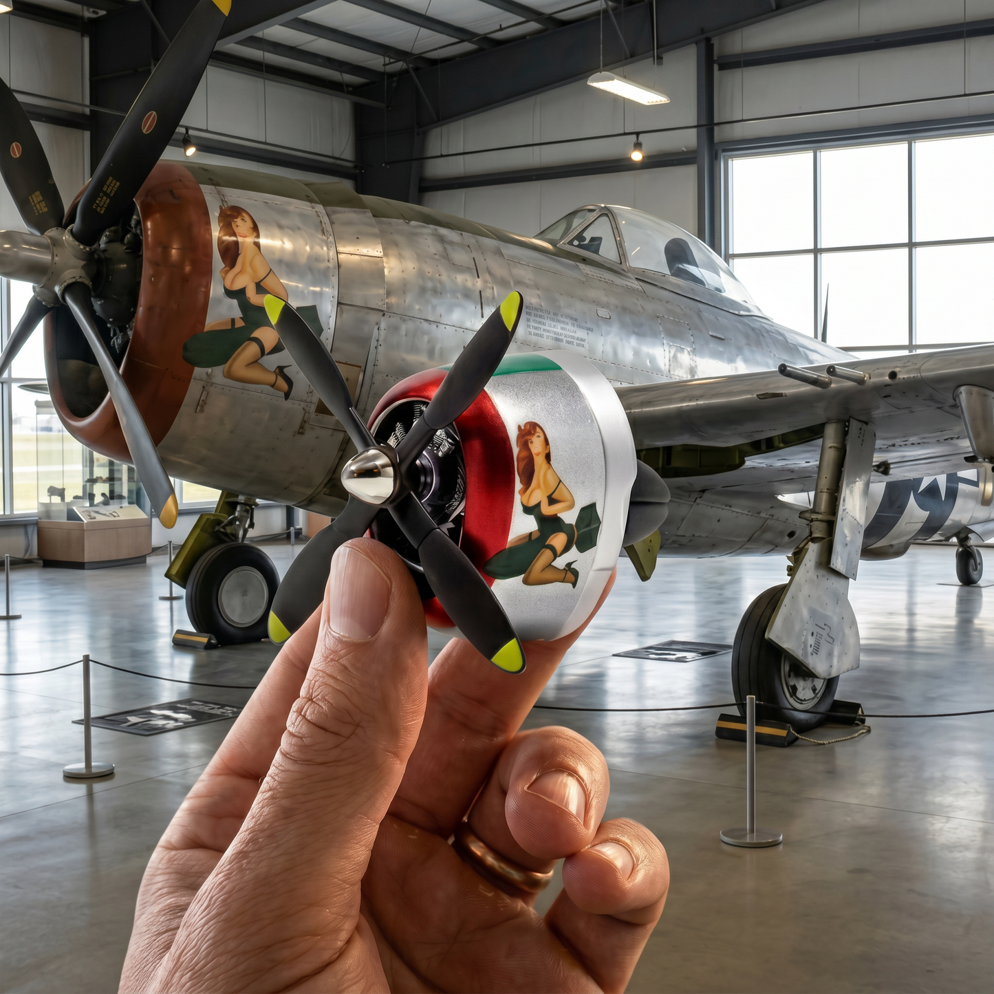 Vintage Aircraft Propeller Car Air Freshener – Airflow-Powered Aromatherapy Ornament